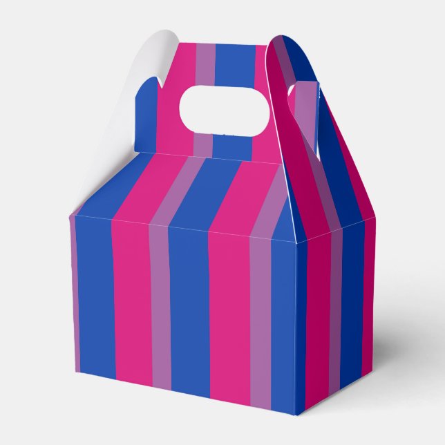 Vertical Bisexual Pride Flag Favor Box (Front Side)