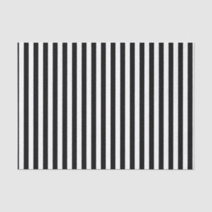 Vertical Black and White Stripes Tissue Paper