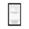 Vertical black white border monogram business card