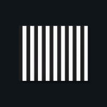 Vertical Black & White Classic Stripes Canvas Print<br><div class="desc">A retro style festive stripes decor in horizontal or in vertical fashion are a modern classic graphic design style that always make for a great custom gift for yourself or for someone special on your list, these are sure to make an impression on any festive occasions. Email us using the...</div>