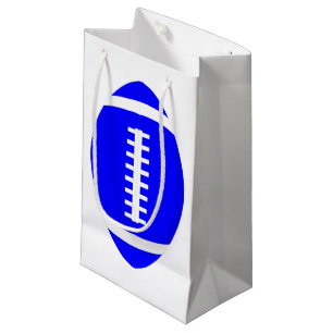 Vertical Blue Football Gift Bag for Player / Coach