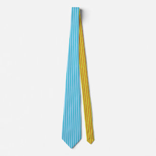 Vertical Blue Stripes & Contrasting Back Necktie