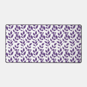 Vertical Botanical Stripe Pattern Desk Mat