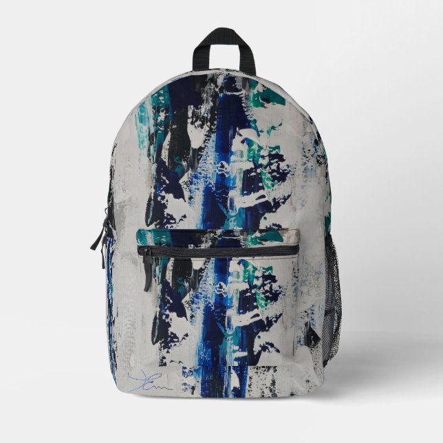 Vertical breeze printed backpack (Front)