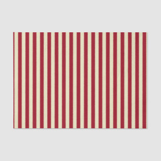 Vertical Burgundy and Cream Stripes Tissue Paper