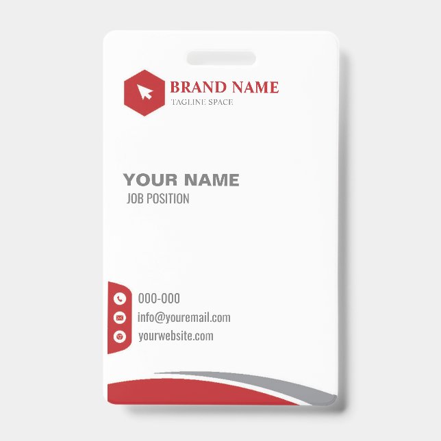 Vertical Bussines Badge Card (Front)