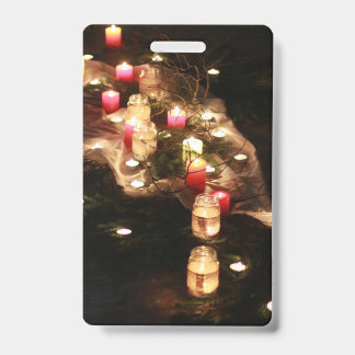 Vertical Candlelight Event Badge – Customizable