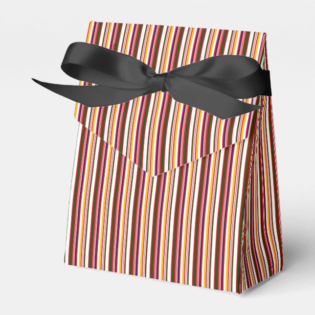 Vertical Candy Stripes Favor Box (Front Side)