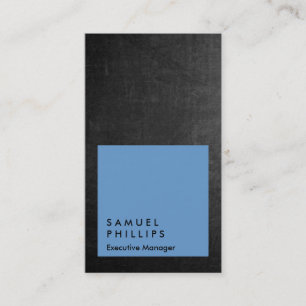 Vertical chalkboard blue professional plain business card