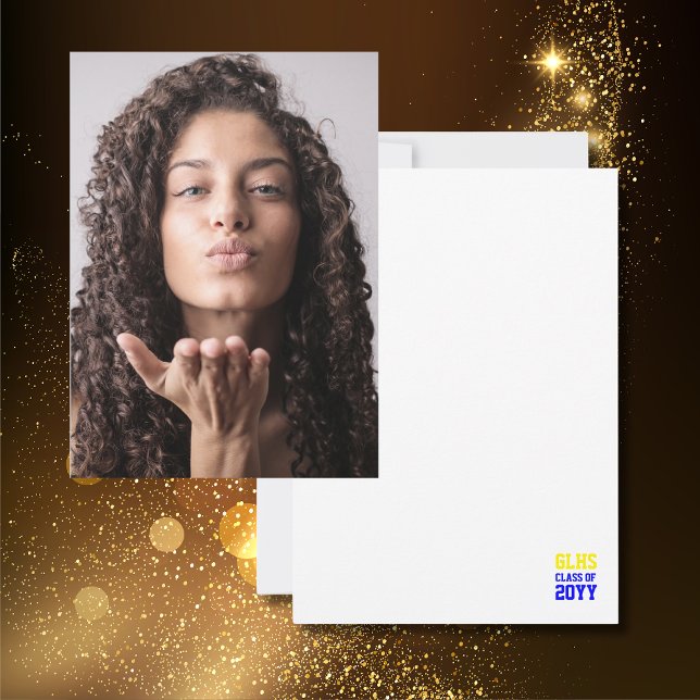 Vertical Class of 2024 Graduate Photo Keepsake  Thank You Card (Creator Uploaded)