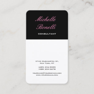 Vertical Classical Feminine Stylish Trendy Business Card
