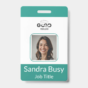 Vertical Company Vertical ID Badge   Customizable 