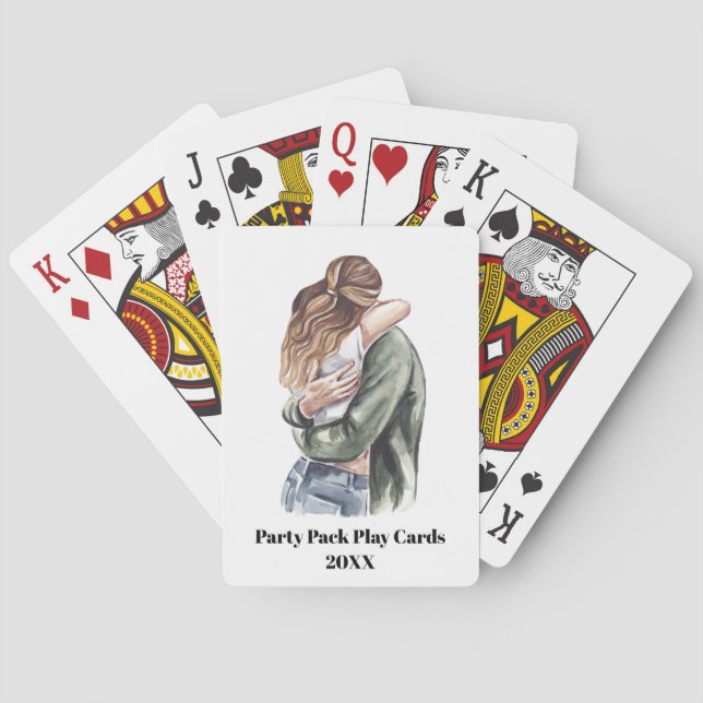 Vertical Custom Text Full Photo - Poker Cards (Back)