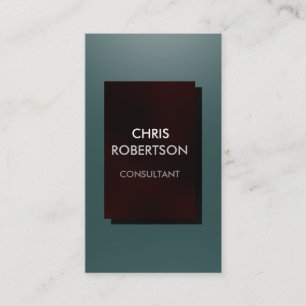 Vertical Dark Slate Grey Red Business Card