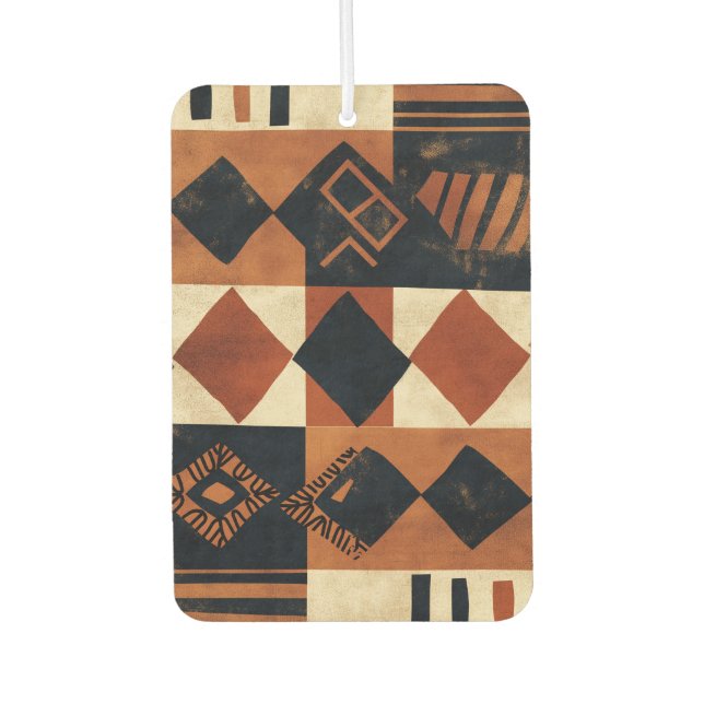 Vertical design with African elements Air Freshener (Front)