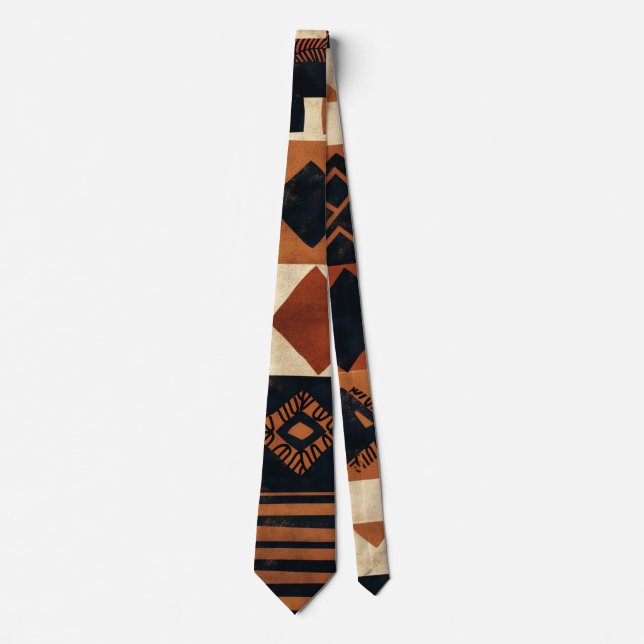 Vertical design with African elements Crew Socks Tie (Front)