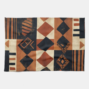 Vertical design with African elements Kitchen Towel