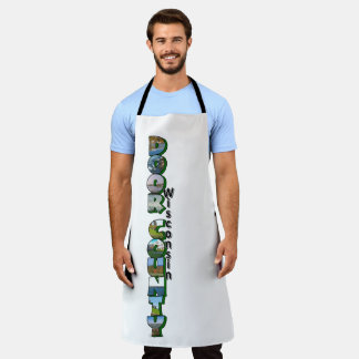 Vertical Door County Wisconsin Big Letter Apron