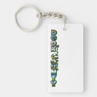 Vertical Door County Wisconsin Big Letter Keychain