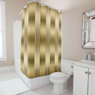 Vertical Double Gold Stripes On White Background
