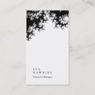 Vertical elegant impressive floral pattern plain business card
