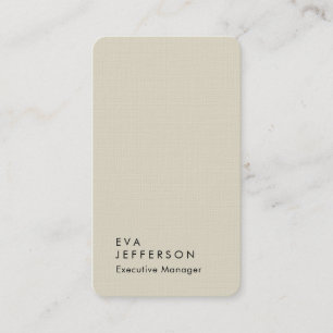 Vertical elegant unique modern premium linen business card