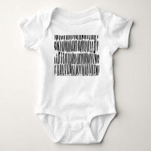 Vertical Elements: Hand-Drawn Seamless Style. Baby Bodysuit