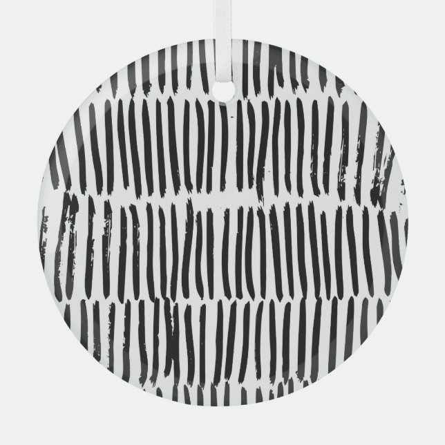 Vertical Elements: Hand-Drawn Seamless Style. Glass Ornament (Front)