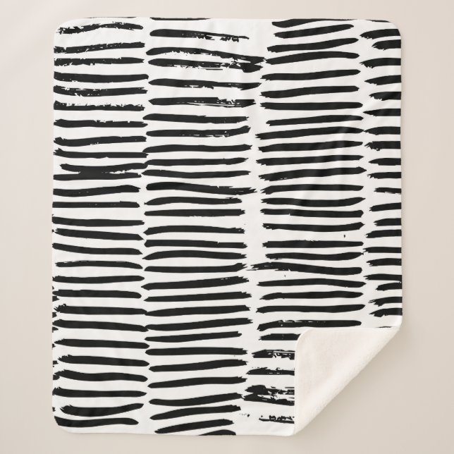 Vertical Elements: Hand-Drawn Seamless Style. Sherpa Blanket (Front)