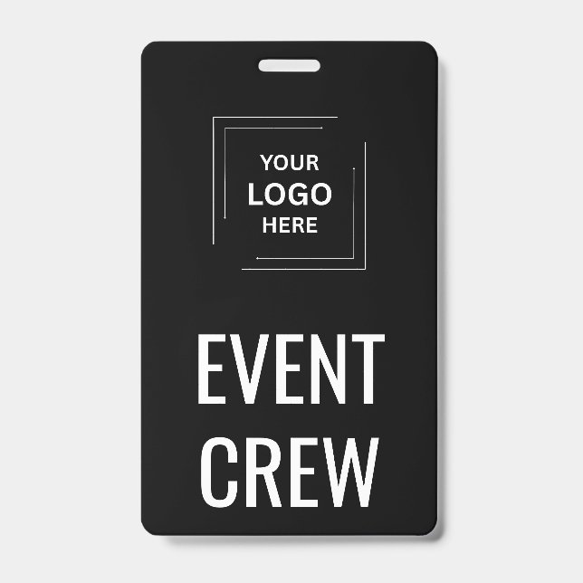 Vertical Event Staff Access Identity Design Badge (Front)