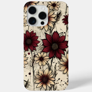 Vertical Floral Elegance iPhone 15 Pro Max Case
