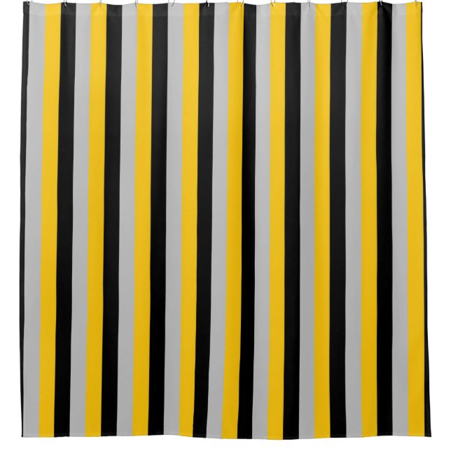 Vertical Gold, Black and Silver Stripes (Front)