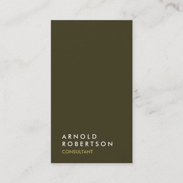 Vertical gold unique professional business card (Front)