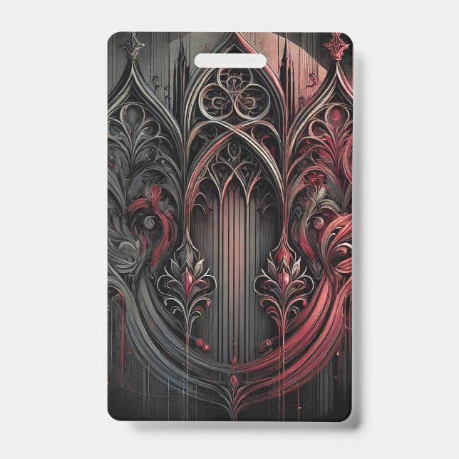 Vertical Gothic Elegance Badge (Front)