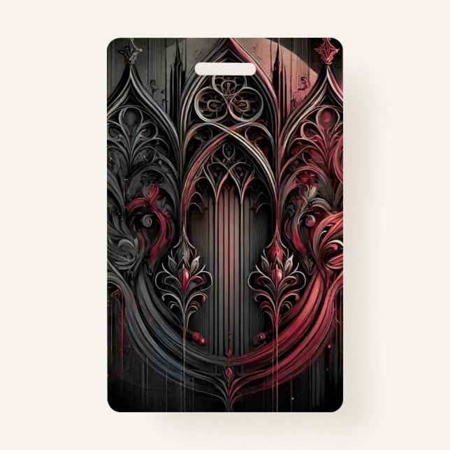 Vertical Gothic Elegance Badge (Front)