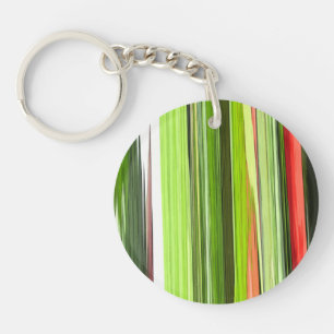 Vertical Green Abstract 422 Keychain