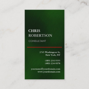 Vertical Green Stylish Attractive Business Card