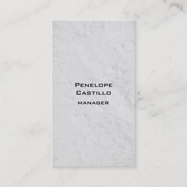 Vertical Grey Background Plain Modern Business Card (Front)