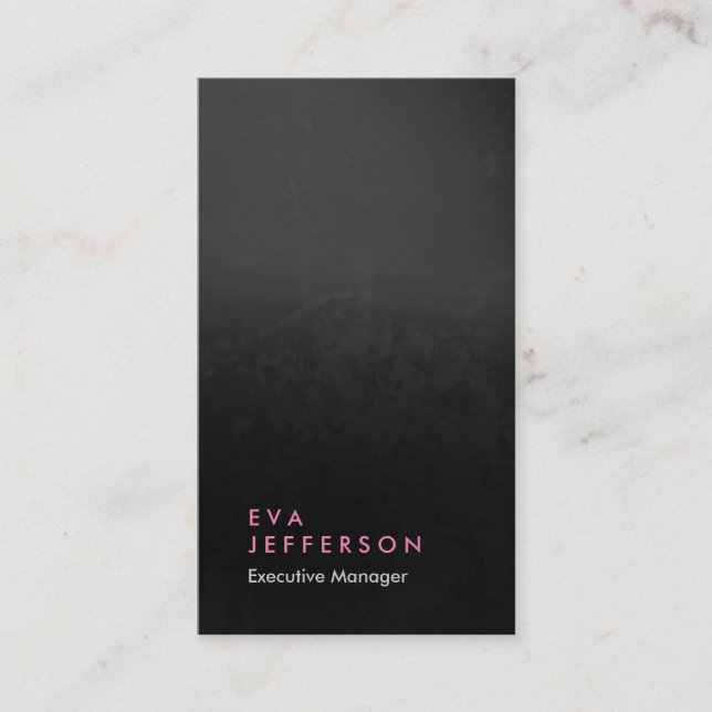 Vertical grey black pattern professional plain business card (Front)