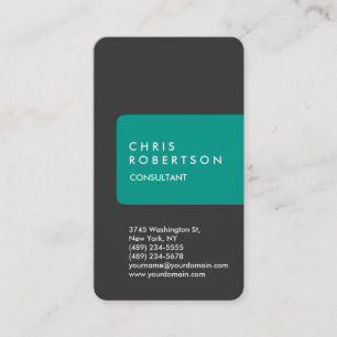 Vertical Grey Blue Green Stripe Business Card