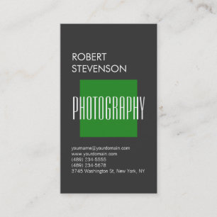 Vertical Grey Forest Vert Carte de visite tendance