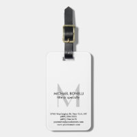 Vertical Grey Monogram Black White