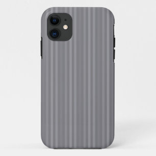 Vertical Grey Stripes Pattern iPhone 11 Case