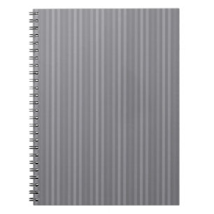 Vertical Grey Stripes Pattern Notebook