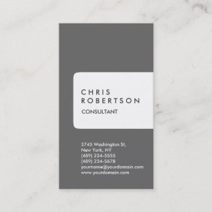 Vertical Grey White Stripe Business Card