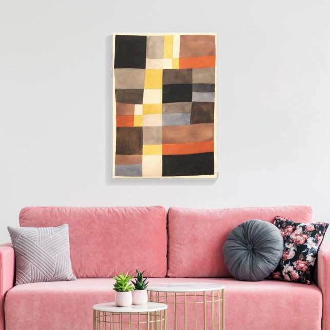 Vertical-Horizontal Rhythms | Sophie Taeuber-Arp | Canvas Print (Insitu(LivingRoom))