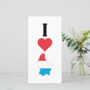 Vertical I Love Luxembourg / I Heart Luxembourg Card