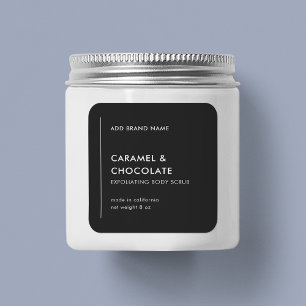 Vertical Line Add Brand Custom Colour Product Labe Square Sticker