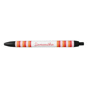 Vertical lines personalized stripes black ink pen