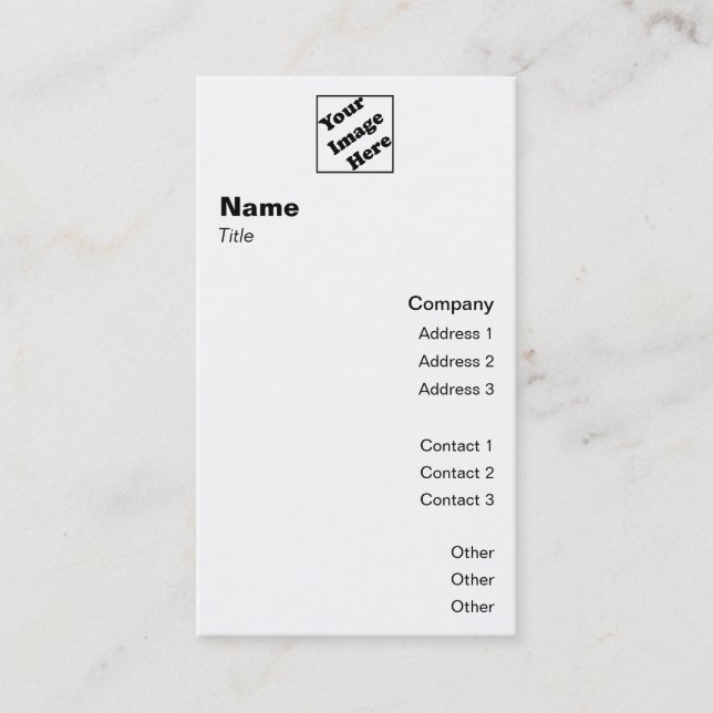 Vertical Logo Classic 2 Business Card (Front)